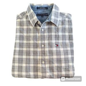 Tommy Hilfiger Cotton button down short sleeve shirt L